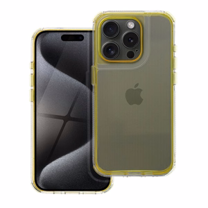 MATRIX CLEAR dėklas telefonui IPHONE 15 Pro geltona
