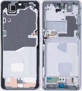 Middle housing Samsung G998 S21 Ultra Phantom Silver with sides buttons original (used Grade B)