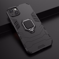 Ring Armor dėklas telefonui iPhone 14 Pro šarvuotas dangtelis su magnetiniu laikikliu ir žiedu juodas