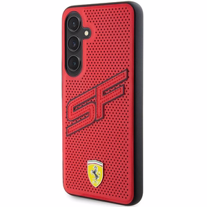 Ferrari Big SF Perforated dėklas telefonui Samsung Galaxy S24+ - raudonas