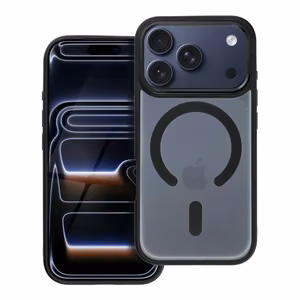 Dėklas iPhone 17 PRO, Matte Mag Cover, suderinamas su MagSafe, juodas