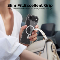 Tech-Protect FlexAir MagSafe dėklas telefonui iPhone 17 Air - skaidrus su blizgučiais