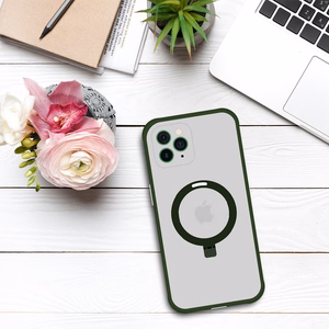 Tel Protect Magiškas MagSafe su stovu dėklas telefonui Iphone 11 Pro – žalias