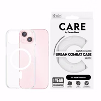 CARE by PanzerGlass Urban Combat Magnetinis dėklas telefonui iPhone 15 - baltas