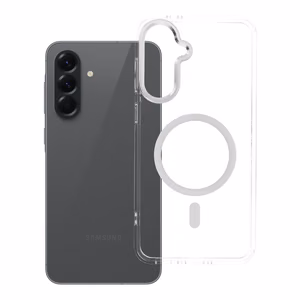 Dėklas Samsung A56 Frame Clear Hybrid Mag Cover suderinamas su MagSafe skaidrus