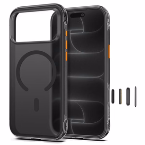 Tech-Protect MagAir MagSafe CC dėklas, skirtas iPhone 18 Pro / 17 Pro – matinis juodas