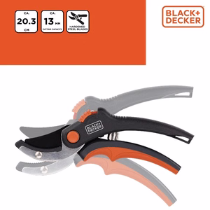 Sekatorius BLACK+DECKER su prasilenkiančiais ašmenimis, 20,3 cm