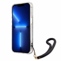 Guess GUHCP13LHFLSB iPhone 13 Pro / 13 6.1" mėlynas/mėlynas kietas dėklas Gėlių Dirželis