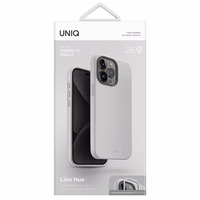 Uniq Lino Hue Magnetinis įkrovimo dėklas telefonui iPhone 15 Pro Max - šviesiai pilka