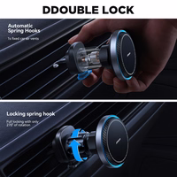 Belaidis automobilinis įkroviklis-laikiklis Joyroom (JR-ZS387) Magnetic (MagSafe 15W) tvirtinamas ant ventiliacijos grotelių juodas