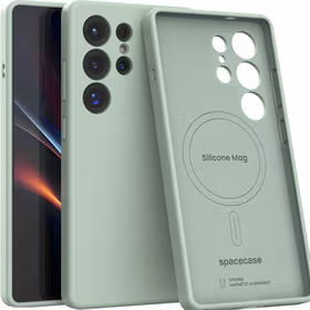 Spacecase Silikoninis Mag dėklas Galaxy S25 Ultra mėtinis