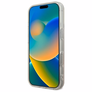 Guess IML 4G Magnetinis dėklas iPhone 16 Pro Max - rožinis