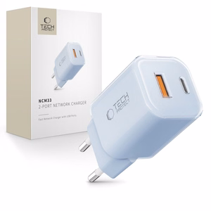 Tech-Protect NCM33W 2 jungčių PD33W/QC3.0 sieninis įkroviklis - mėlynas