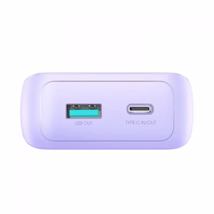 Išorinė baterija Joyroom JR-PBC07 violetinė 20000mAh 30W (PD / QC3.0) + integruoti Type-C / Lightning laidai