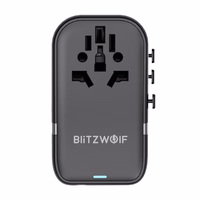 Blitzwolf BW-TA2 5-in-1 kelionių adapteris 2xUSB PD + 2xC QC + C GaN 100W