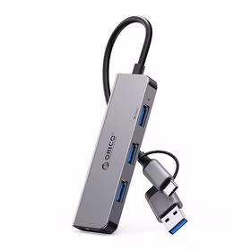 Orico YSA5-U3 USB-A/USB-C Hub prijungimo stotelė 3x USB-A 2.0 + 1x USB-A 3.0 - pilka