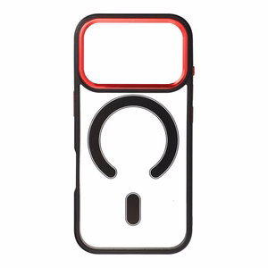 Dėklas telefonui COLOR EDGE MAG COVER suderinamas su MagSafe IPHONE 17 Pro - juodas raudonas