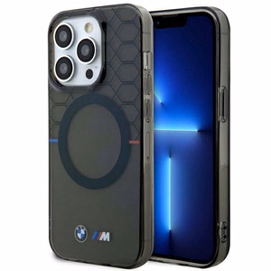 Dėklas BMW BMHMP14XHGPK iPhone 14 Pro Max 6.7" pilka/pilka kietas dėklas Raštas MagSafe