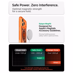 Spigen Ultra Hybrid MagSafe dėklas iPhone 18 Pro Max / 17 Pro Max, oranžinis
