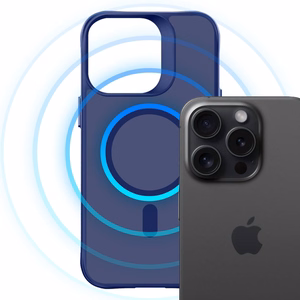 3mk Smoke MagCase для iPhone 16 Pro синe-полупрозрачный