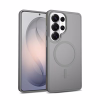 Crong Hybrid Matte Magnetic - MagSafe dėklas Samsung Galaxy S26 Ultra (pilkas)