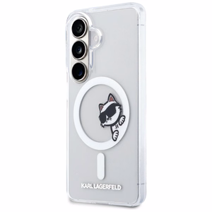 Karl Lagerfeld dėklas Magnetic IML Peekaboo Choupette skirtas Samsung Galaxy S26 skaidrus