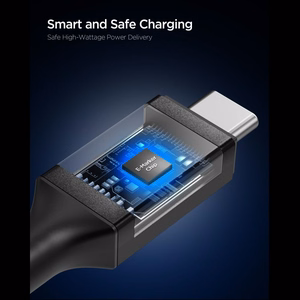 "Spigen Essential EB24012CC USB-C / USB-C 240W 120 cm ilgio kabelis - juodas