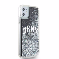 DKNY Liquid Glitter Big Logo dėklas iPhone 11 / Xr - juodas