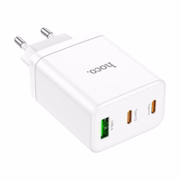 Įkroviklis Hoco 2 x USB C + USB A QC3.0 PD 3A 35W N33 baltas