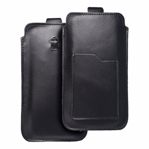ROYAL - Odinė universali diržo kišenė / juoda - Dydis 2XL+platus - SAMSUNG A12 / NOTE 9 / XIAOMI REDMI NOTE 10 PRO