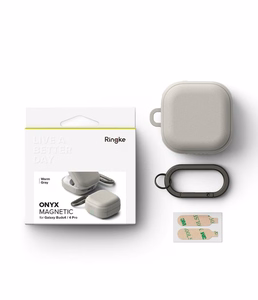 Ringke Onyx Magnetic dėklas skirtas Samsung Galaxy Buds 4 / 4 Pro pilkas