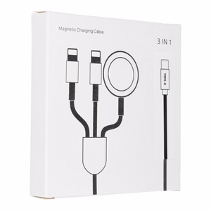 Kabelis (m) 3in1 Type C į Lightning / Typ C / Apple Watch 3W 2A C3169 1,2 m - baltas (m)
