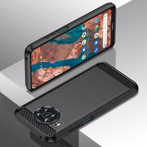 Carbon dėklas telefonui lankstus dėklas Nokia X100 juoda