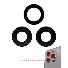 Galinės kameros stikliukas skirtas Apple iPhone 12 Pro galinės kameros stikliukas (3vnt) / PREMIUM /