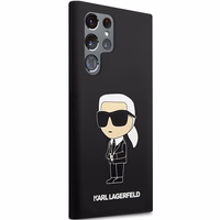 Karl Lagerfeld Silikoninis Ikonik dėklas telefonui Samsung Galaxy S24 Ultra - juodas
