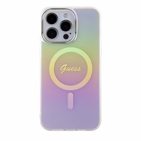 Guess GUHMP15XHITSP iPhone 15 Pro Max 6.7" rožinis/rožinis kietas dėklas IML Iridescent MagSafe