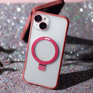 Mag Ring dėklas telefonui iPhone 14 6,1" raudonas