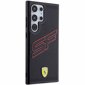Ferrari Big SF Perforated dėklas telefonui Samsung Galaxy S24 Ultra - juodas