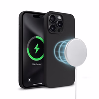 Crong Color Cover Magnetic - iPhone 15 Pro MagSafe dėklas (juodas)