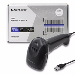Qoltec 50866 – wired 1D CCD barcode scanner, USB, black