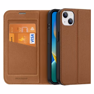 Чехол Dux Ducis Skin X2 для iPhone 14 Plus с магнитной крышкой коричневый
