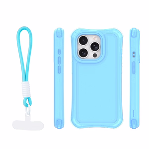 Safepop dėklas su dirželiu skirtas iPhone 15 Pro 6,1" mėlynas