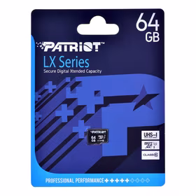 Patriot Memory PSF64GMDC10 atminties kortelė 64 GB MicroSDXC UHS-I Klasės 10