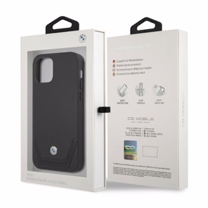 BMW Odinis perforuotas dėklas iPhone 12 / iPhone 12 Pro - juodas