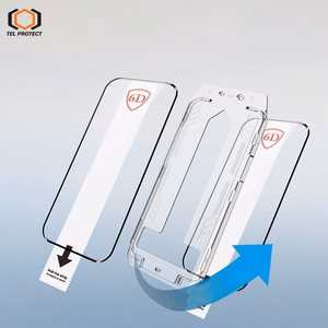 Tel Protect Dust-Free Easy Fit Full Glue 6D grūdintas stiklas skirtas Samsung Galaxy S26 Ultra juodas (su piršto atspaudo atrakinimu) - 2 vnt.