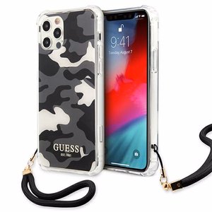 Guess GUHCP12LKSARBK iPhone 12 Pro Max 6.7" чёрный/чёрный жёсткий чехол Camo Collection