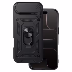 Stumdomas kameros šarvas dėklas telefonui Iphone 17 Air juodas