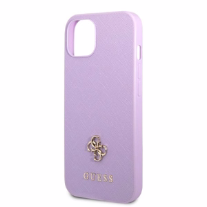 Guess GUHCP13SPS4MU iPhone 13 mini 5.4" violetinis/violetinis kietas dėklas Saffiano 4G mažas metalinis logotipas