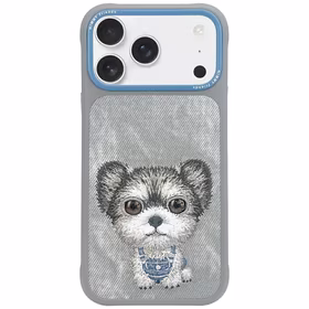 Nimmy Big Eyed Pet 2.0 šuns dėklas telefonui iPhone 17 - pilkas