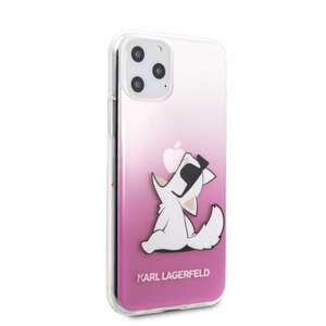 Karl Lagerfeld KLHCN65CFNRCPI iPhone 11 Pro Max kietas dėklas rožinis Choupette Fun
